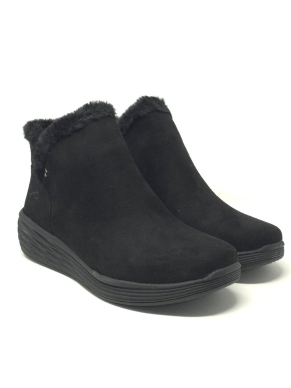 Ryka Nimbus Black Water Repellent Faux Fur Booties Size 9.5M - Picture 2 of 14